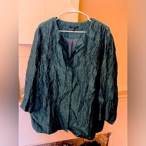 Eileen Fisher 1X silk crinkle jacket - gorgeous